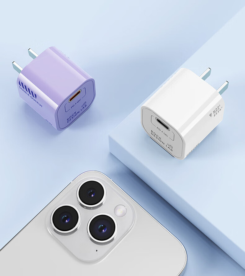 ROCK Compatible with Apple Charger, Type-C Port PD33W Charger, Fast Charging Head, Gallium Nitride, for Apple IPhone18/17promax, Huawei IPad Plug Power Adapter 10