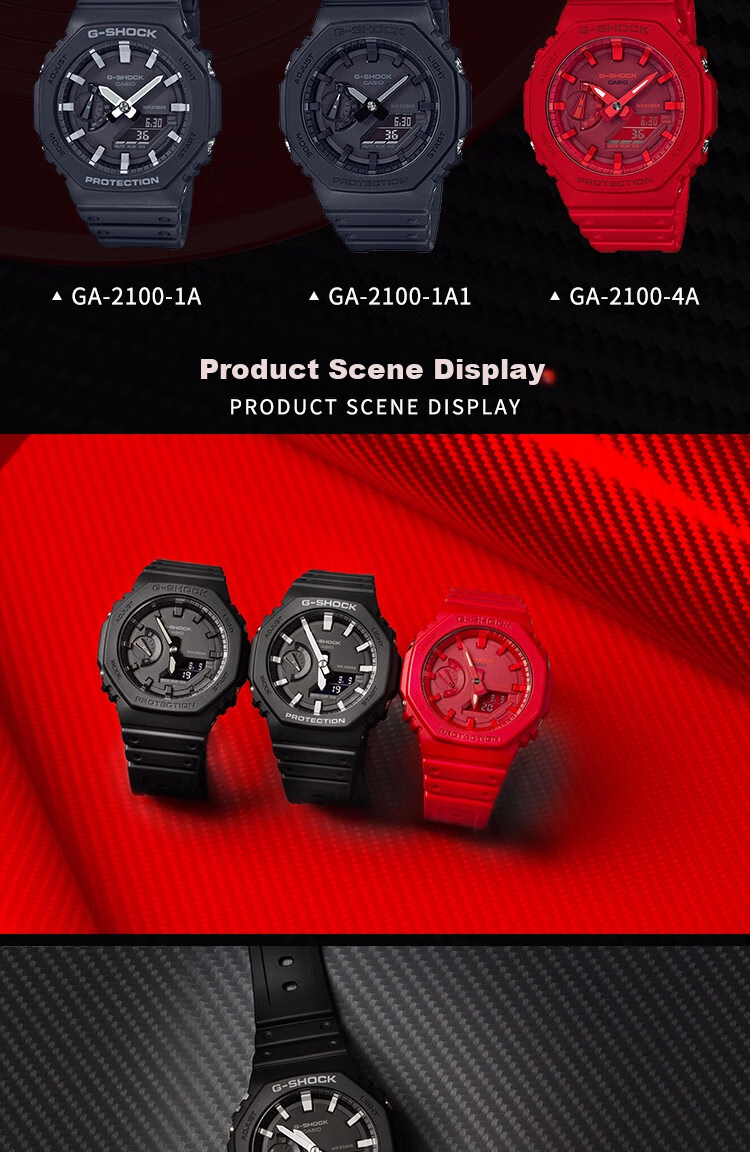 Casio Men's G-SHOCK Watch, Hachioji Sports Student Smart Japanese/Korean Style Watch, Gift for Boyfriend, GA-2100 4