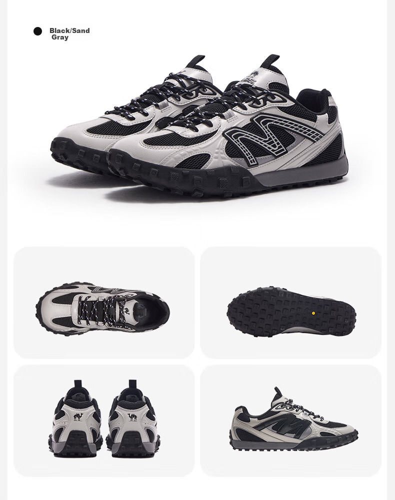 CAMEL Flowing Light Thin-Soled Shoes, Retro Casual Dexun Sports Women's Shoes, K25B09L7006, White/black, Size 39 14