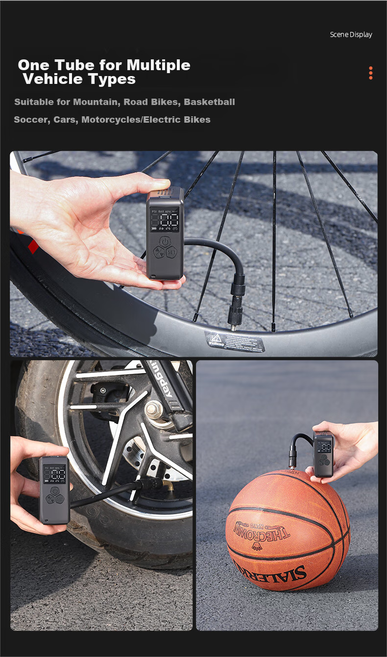 WestBiking Electric Air Pump Inflator for Bicycles And Electric Bikes, Universal Equipment 15
