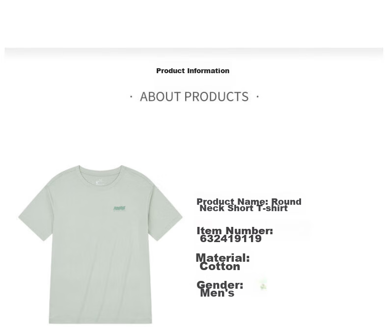 361° Men's Short Sleeve T-Shirt Spring Summer Sports Loose Casual Outdoor Crew Neck Top Unisex 632623106-2 28