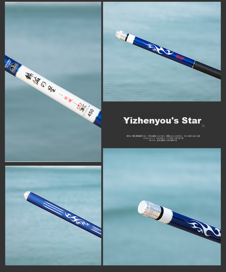 Grsaed Fishing Rod Set Star 6.3m Hand Rod, Platform Fishing Pole, Carbon Fiber 28-Section Wild Fishing Carp Rod, Crucian Carp Rod, Fishing Pole 19
