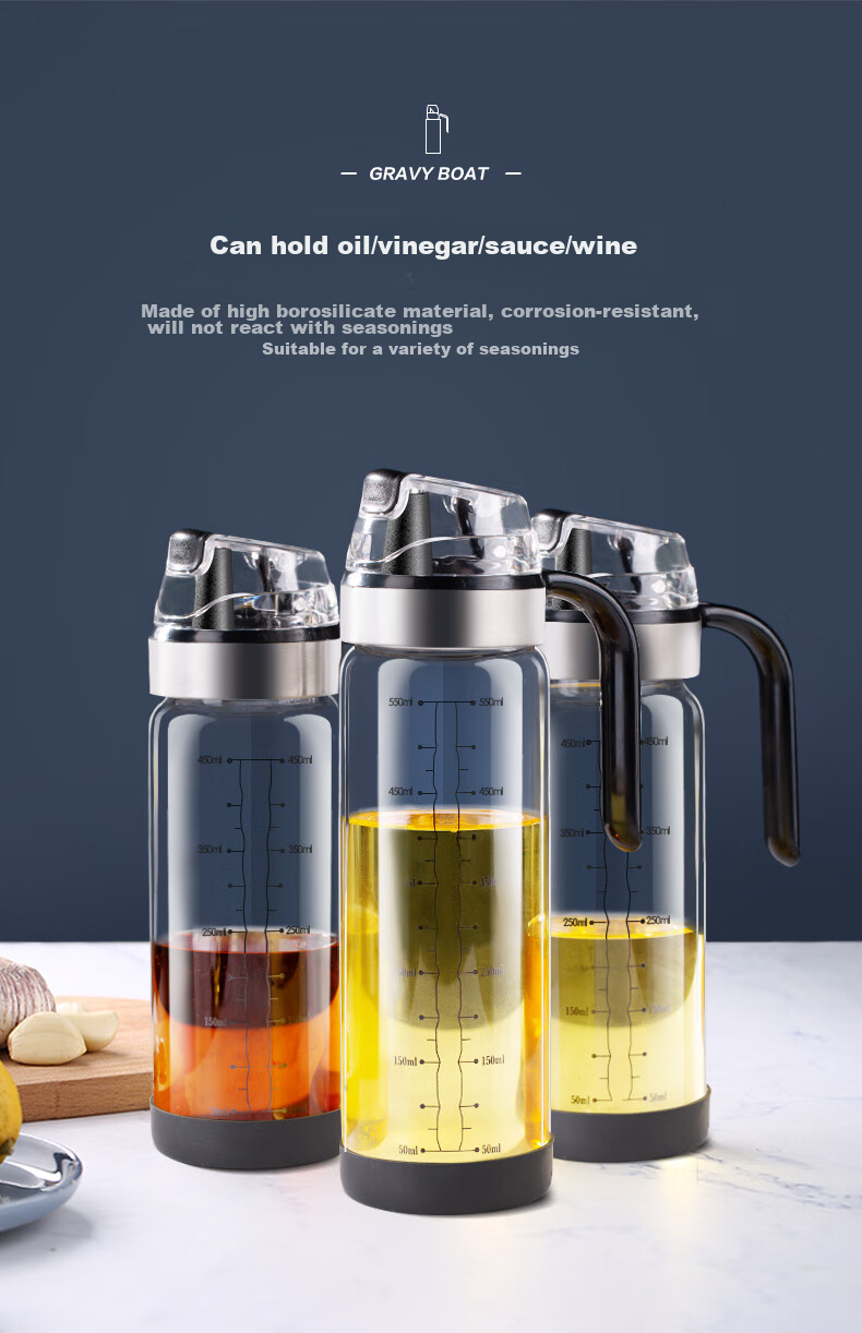 Newair Glass Oil Dispenser with Automatic Opening And Closing, Leak-Proof Kitchen Home Oil Bottle Container for Sesame Oil, Soy Sauce, Vinegar And Seasoning 6