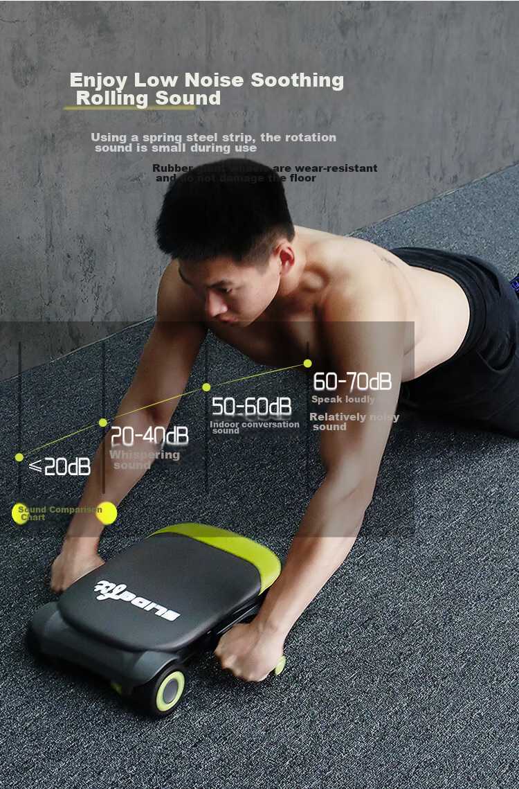 WONDERCORE Intelligent Fitness Equipment Automatic Rebound Ab Roller Four-Wheel Home Exercise Machine Eco-Friendly Bluetooth Version Rose Red 12
