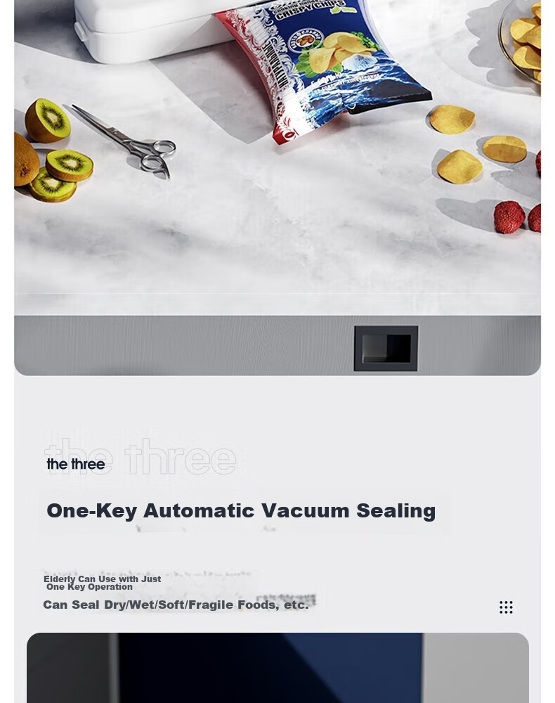 Maomiyoupin Vacuum Sealer, Food Packaging Machine, Bagging Machine, Plastic Sealing Machine, Snack Preservation Dry And Wet Sealing, Small Fully Automatic Compression Tool 8