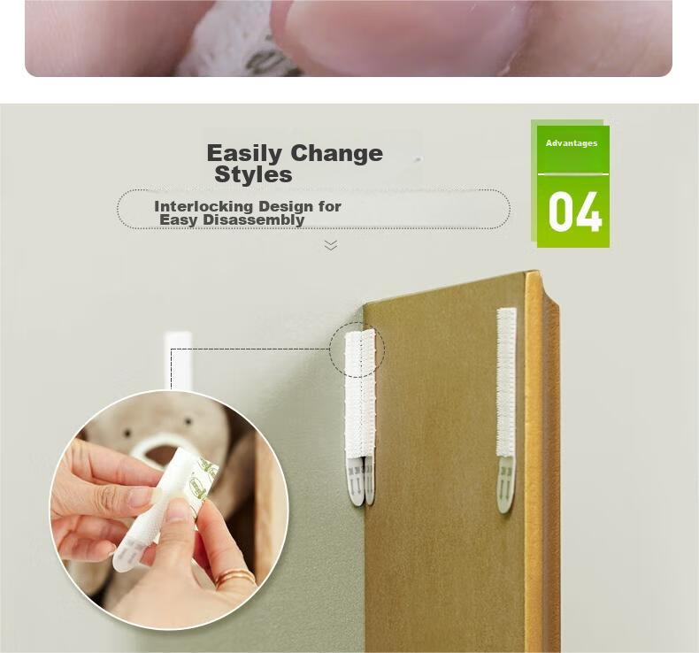 3M Invisible Magic Hook, Strong Adhesive Hooks for Wall Mounting And Photo Walls, Medium Size, 12 Pieces Per Set 5