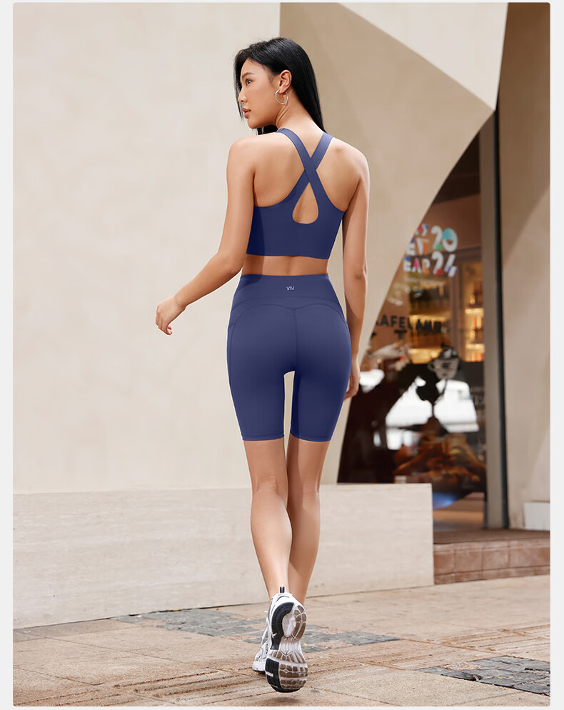 VFU Sports Bra, Comfortable Shock-Absorbing And Anti-Sagging Yoga Wear, Workout Underwear, Pilates Bra, Night Sky Blue, Size M 19