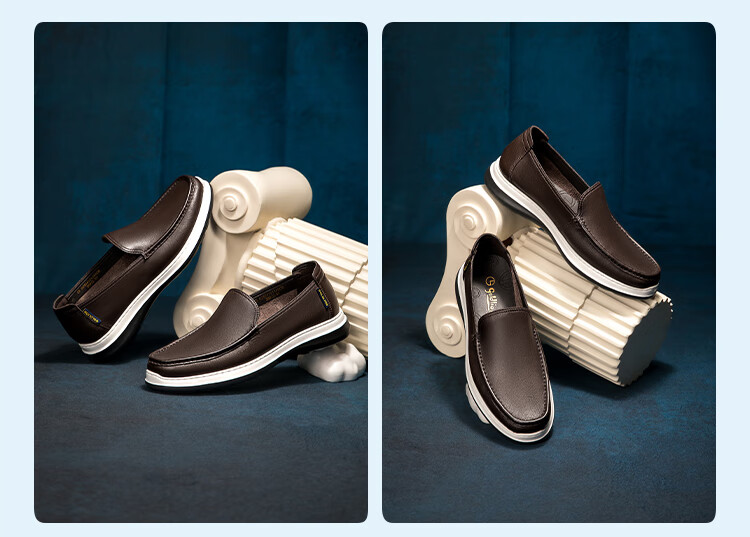 Goldlion [Clearance Sale for Out-Of Items] Men's Shoes, Same Style As in Department Stores, Slip-On Leather Shoes, Business Casual Shoes G255410134AAB Black Size 43 4