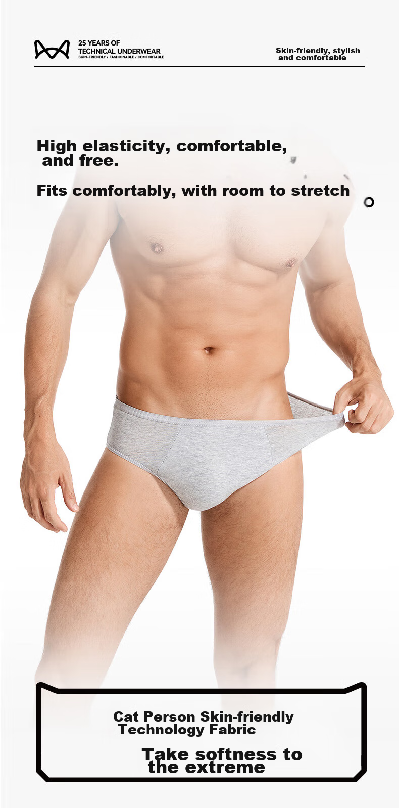 MiiOW Disposable Men's Briefs, Sterilized, Individually Wrapped, Low-Rise, for Business Trips And Travel, XL Size 5