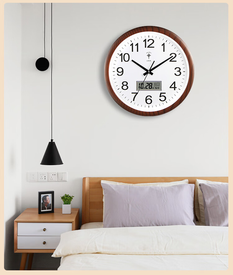 POLARIS Wall Clock, Living Room Perpetual Calendar Clock, Modern Quartz Clock, Fashionable Calendar Clock, Creative Wall Clock, 38cm 6