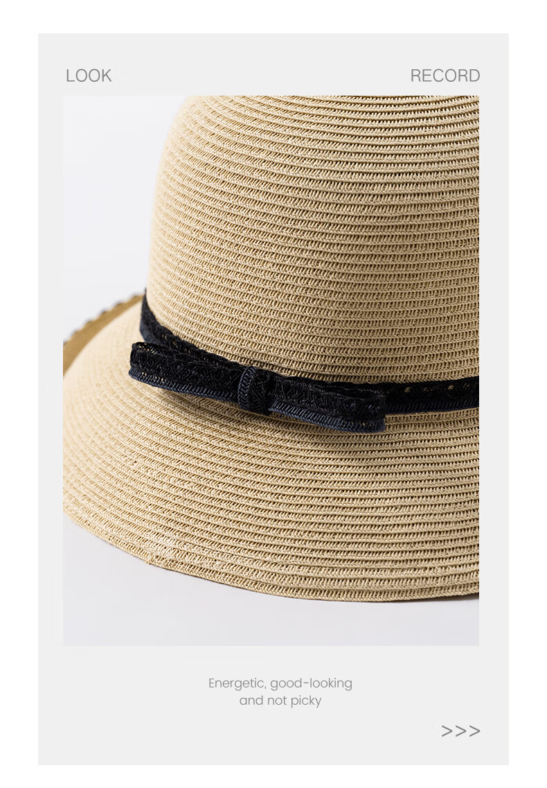 FANCET Women's Straw Hat Spring Summer French Style Rolled Brim Sun Hat UV Protection Beach Vacation Sun Hat 6