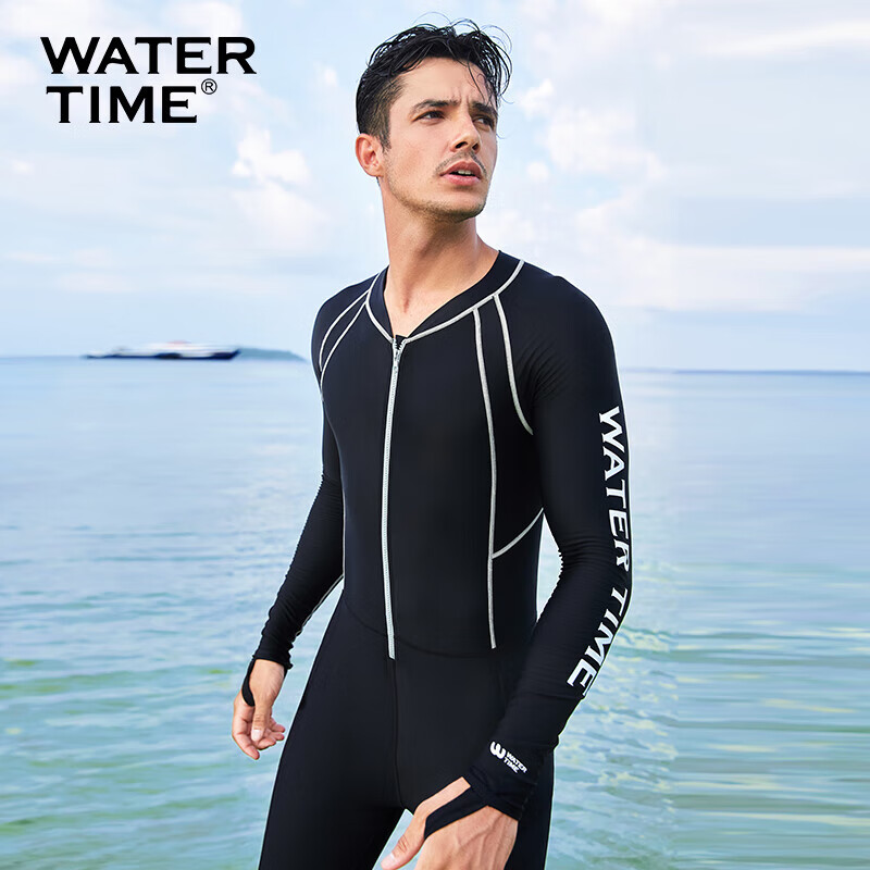 WATERTIME / Shuichuan Diving Suit, Men's Wetsuit, Snorkeling Suit, One-Piece Surfing Snorkeling Suit, Long-Sleeve Swimwear