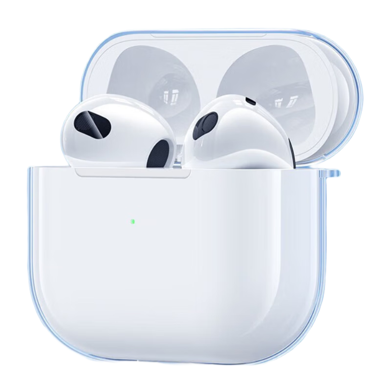 CangHua AirPods 3 Case, Transparent Shockproof Anti-Dust Soft Shell for Apple Bluetooth Earphones [With Lanyard]