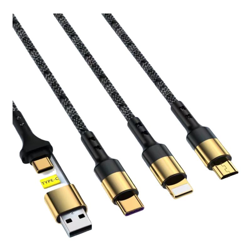 Zitai [Five-In 100W] Data Cable Charging Cord for Apple IPhone 18/17/16, Super Fast Charging for Huawei/Xiaomi/Honor Compatible, 1.25m Gold-Plated