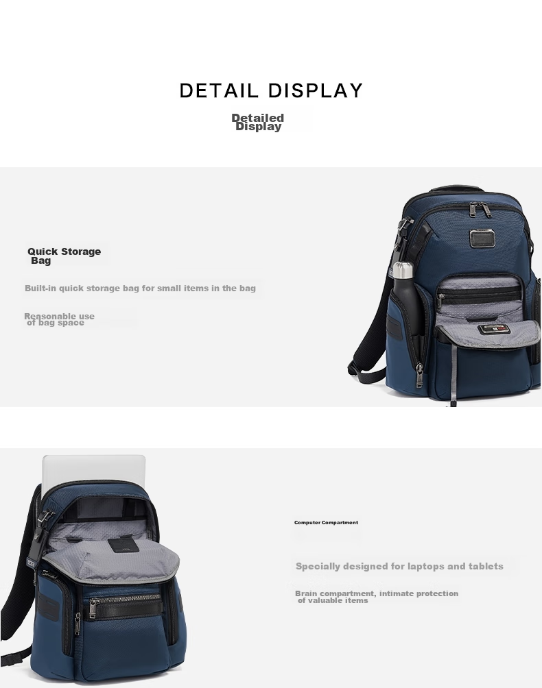 TUMI ALPHA BRAVO Men's Backpack, Stylish Commuter, Ballistic Nylon, Durable Large Capacity Laptop Bag 9