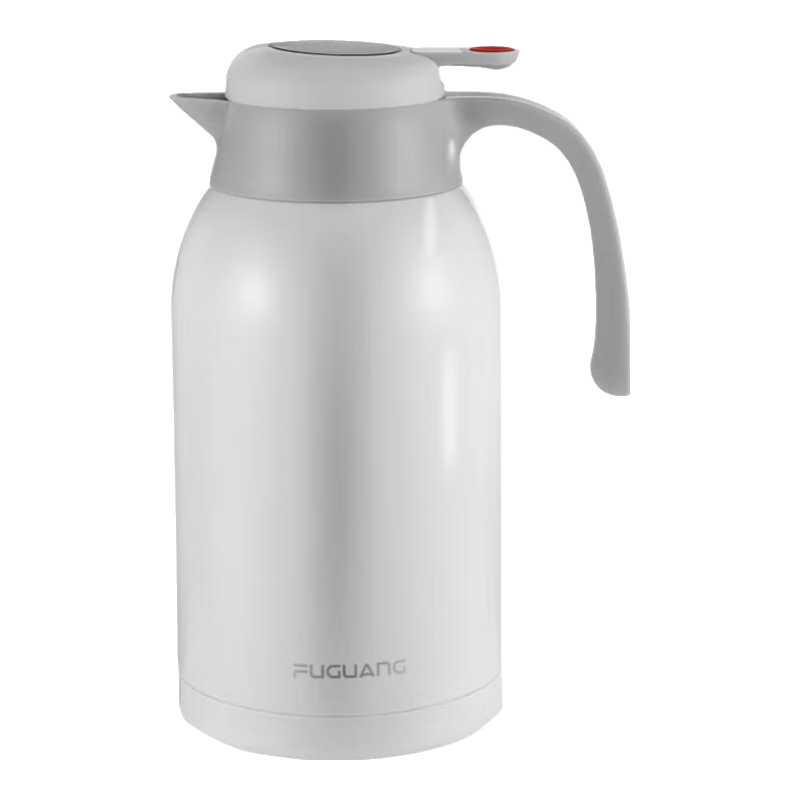 Fuguang Large Capacity Insulated Thermos, 304 Stainless Steel Interior And Exterior, Temperature Display, Household Hot Water Bottle, Press-Type Kettle, Boiling Water Flask