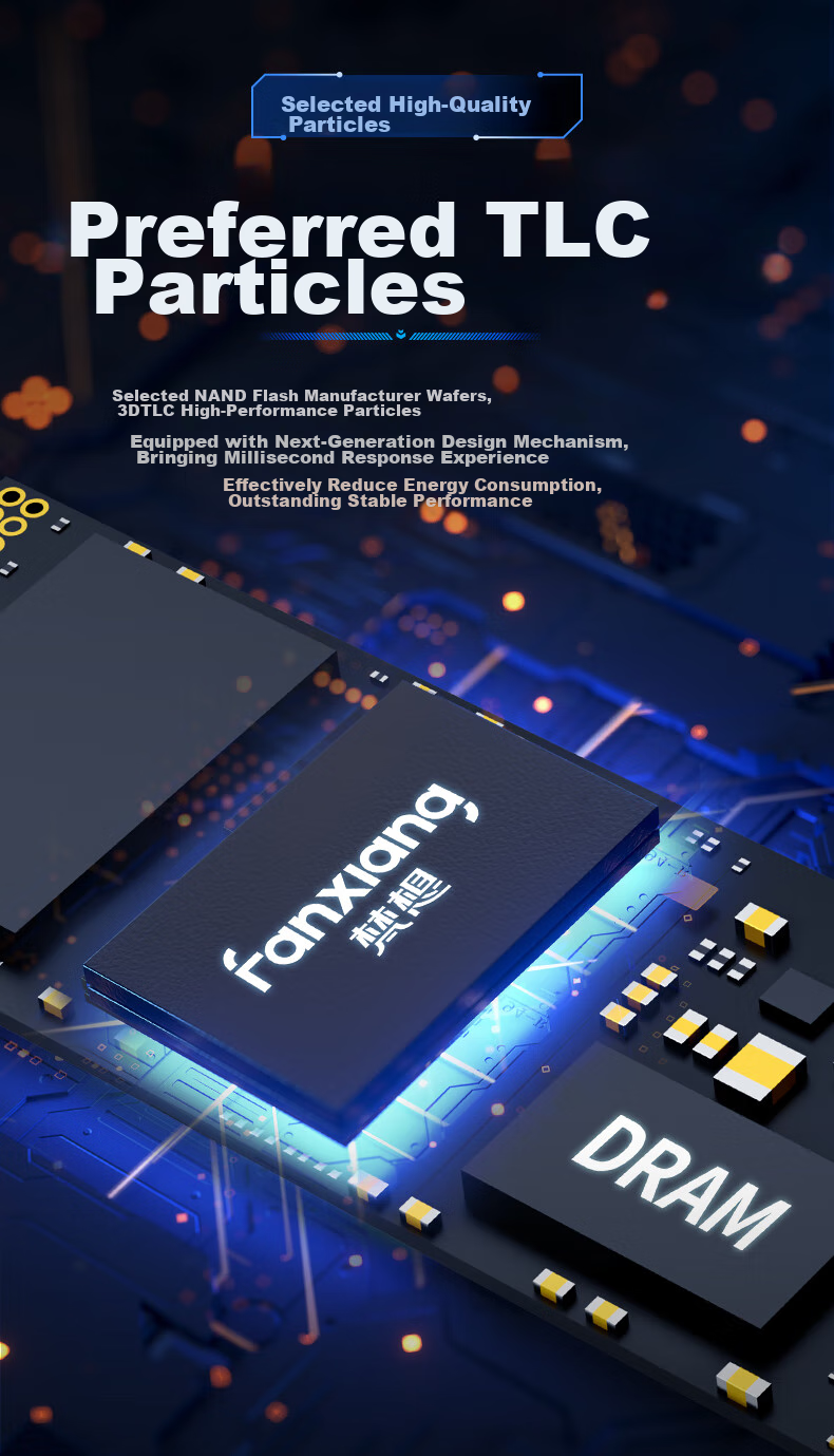 FANXIANG 1TB SSD Solid State Drive M.2 Interface NVMe Protocol PCIe4.0 TLC NAND Independent Cache Computer PS5 Expansion Drive AI Storage Accessory S790MAX 3