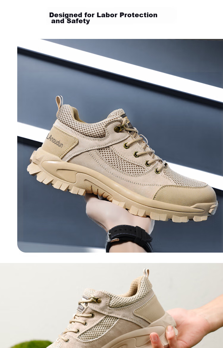 Lanoudun Men's Safety Shoes, Non-Slip Breathable Steel Toe Anti-Puncture Ultra-Light Work Chef Shoes D226 Size 45 15
