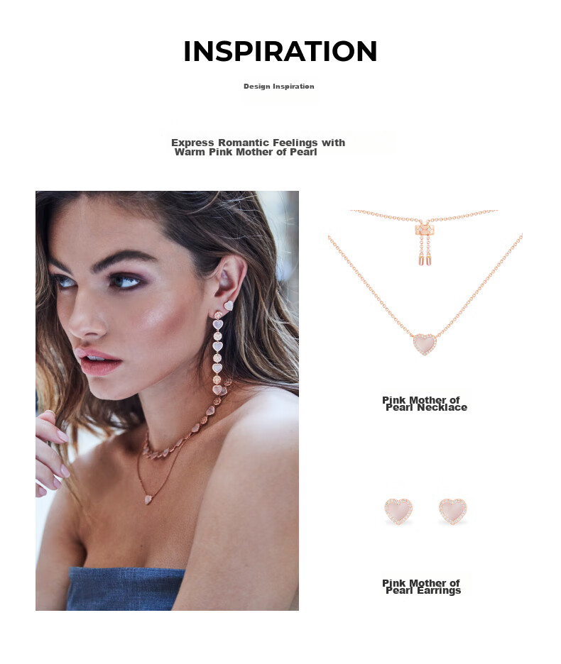 APM Monaco Pink Mother-Of Necklace Sweater Chain + Earrings Gift Box Set Jewelry Birthday Present for Wome 4