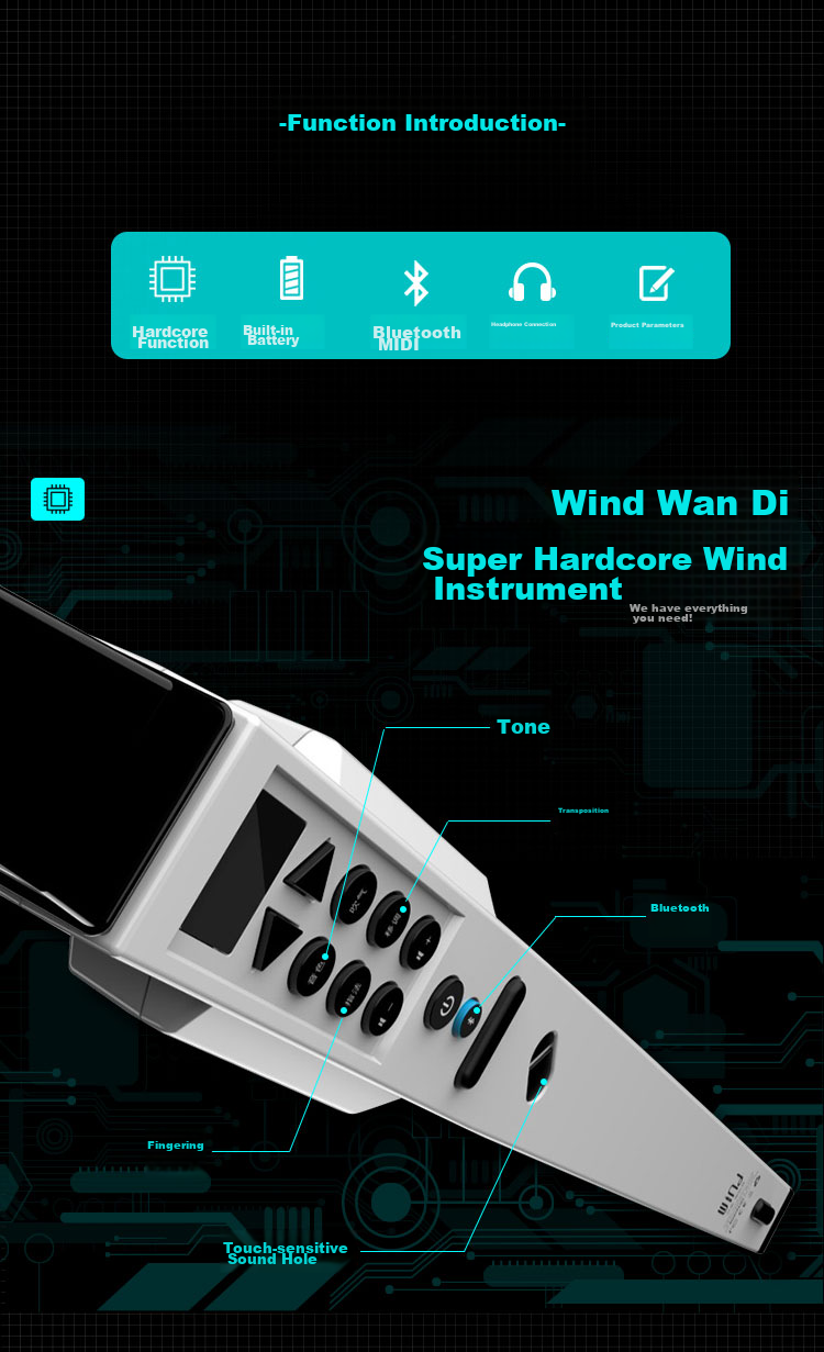 Midiplus Meipai Wandie 2nd Generation Electronic Wind Instrument Black Recorder Saxophone for Elderly Dad Beginners Domestic Musical Instrument 13