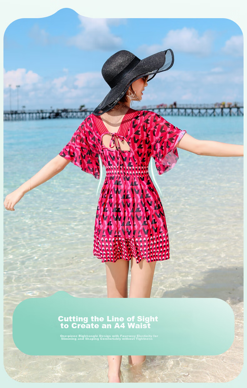 Yifu Sun Protection Swimsuit for Women, Tummy Control Slimming Fairy Style, Trendy Korean Hot Spring Swimwear, Plus Size for Curvy Women And Students 7