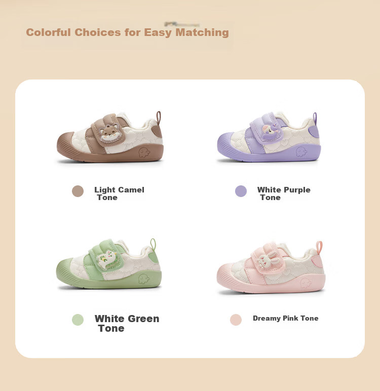 BALABALA Toddler Shoes, Baby Shoes for Boys And Girls, Autumn And Winter Fleece-Lined Shoes, Non-Slip 10