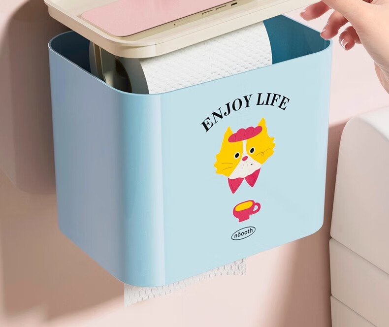 Fanyejia Hanging Cabinet Tissue Box, Face Towel Storage Box, Wall-Mounted Storage Rack, Inverted Box, Mirror Cabinet Under-Drawer Tissue Box, Bathroom Hanging Box 11