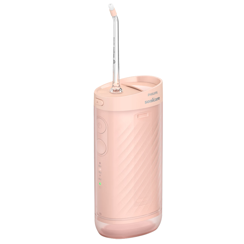 PHILIPS Portable Retractable Dental Water Flosser, Sonic Pulse Orthodontic Oral Irrigator, Birthday Gift for Boyfriend Or Girlfriend, 3 Spray Nozzles HX3331 Power Pink