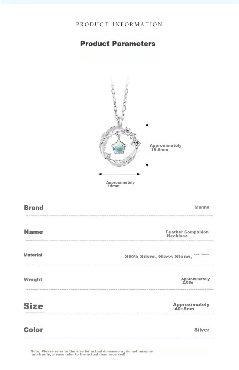 MANHE S925 Silver Necklace for Women, 2026 New Style, Luxurious High-End Collarbone Chain, Birthday Gift for Wife Or Girlfriend 9