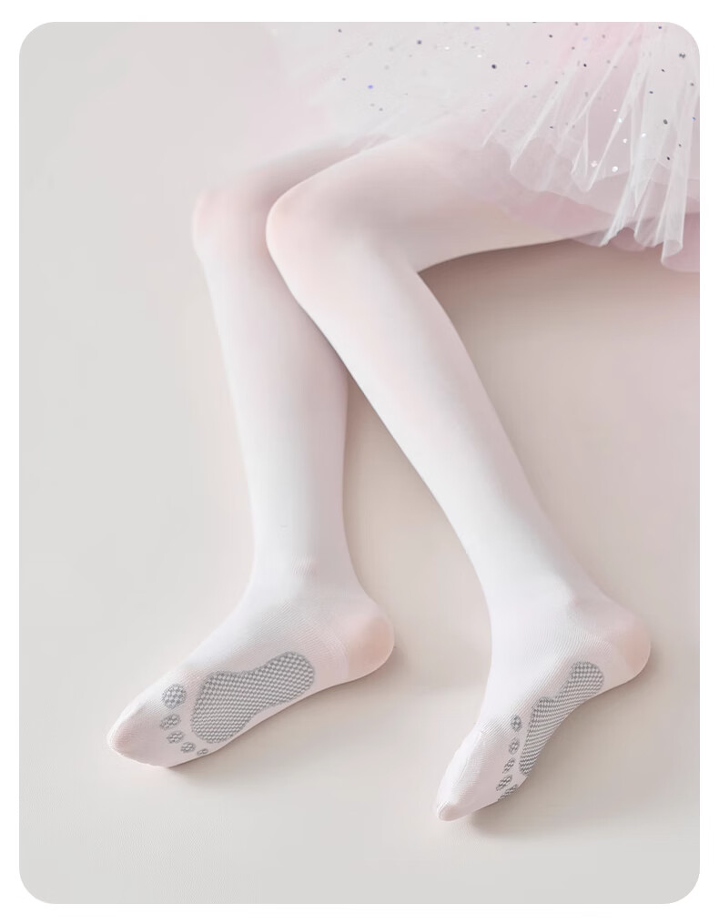 Dingguagua Children's Dance Tights Summer Pantyhose Girls Ballet Practice Socks White Leggings Stockings 14