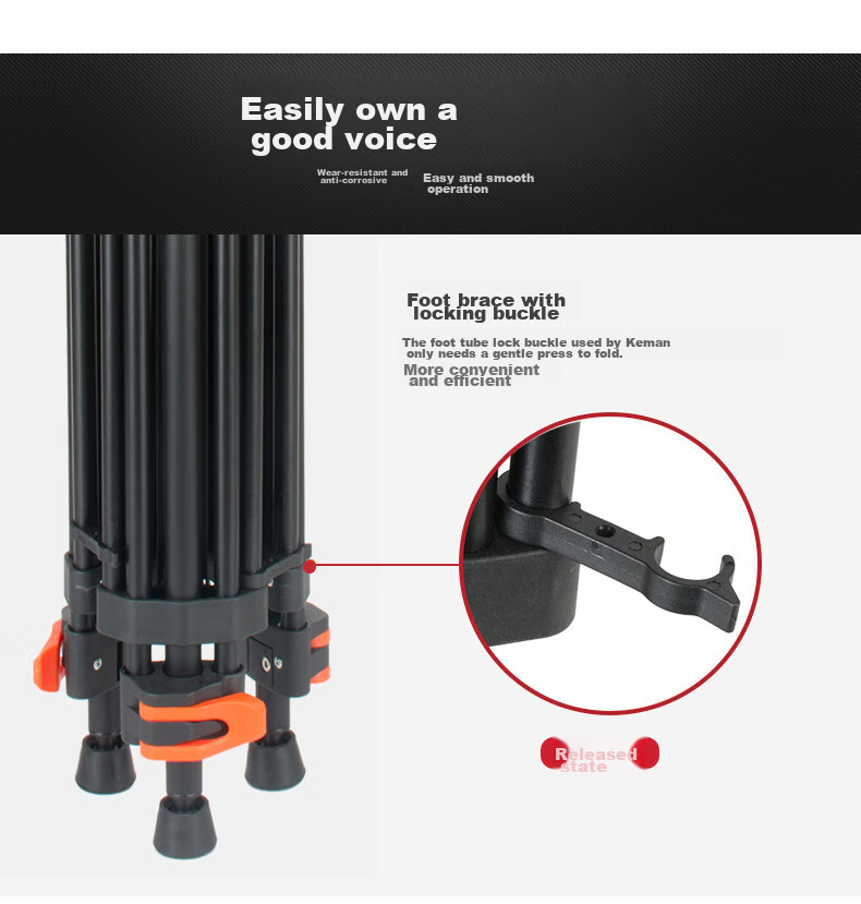 COMAN Professional Tripod, Camera Tripod, DSLR Hydraulic Head, Camera Stand, Live Streaming Photography, Load Capacity 10KG, Stable Universal Tripod KX3636F 20