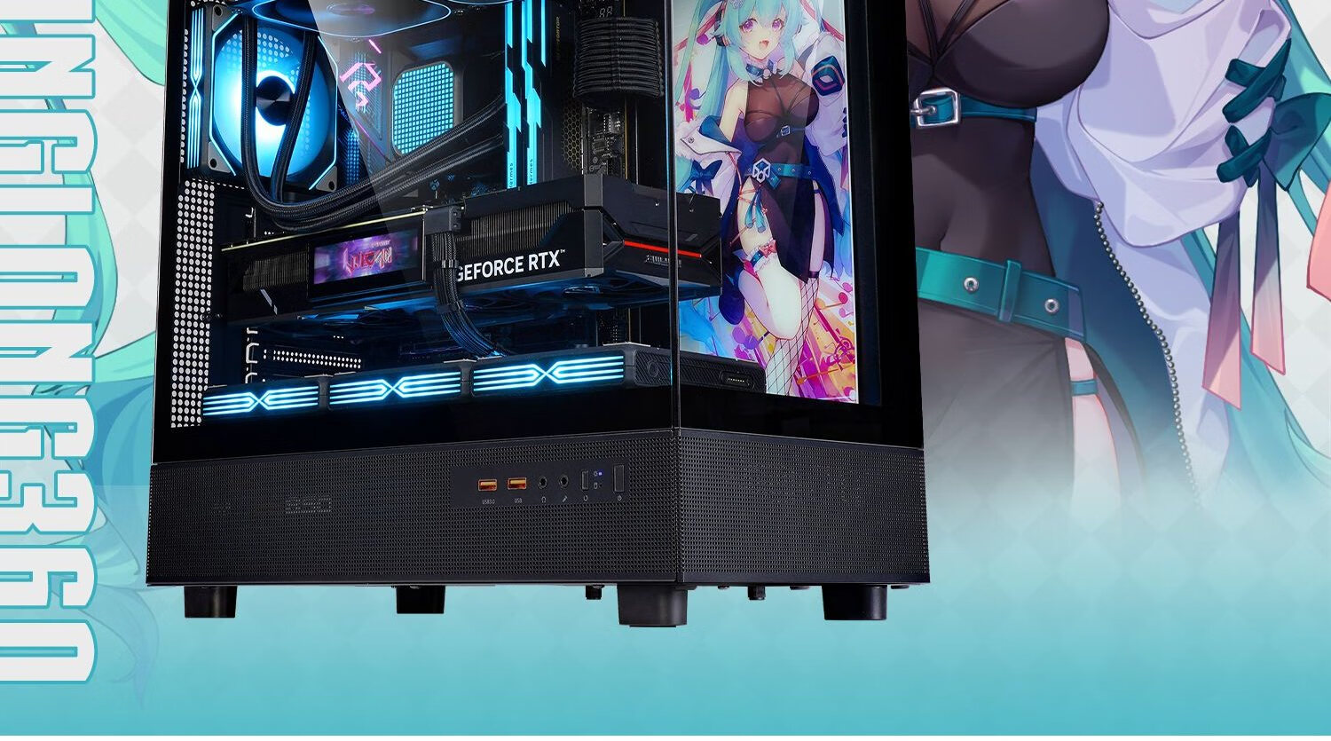 PADO Baize 360U Black Computer Desktop Chassis (MATX/Quick-Release Tempered Glass Panel/Back-Mounted Motherboard/Side-Zone/360mm Water Cooling/9 Fan Positions) 2