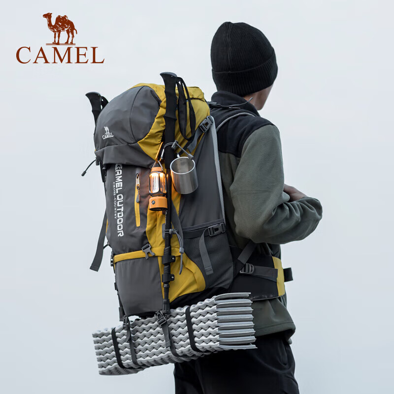 Рюкзак CAMEL Outdoor Professional Hiking Backpack, многофункциональный, большой емкости, для мужчин и женщин, для походов и путешествий, 7S3AC3034A, темно-серый