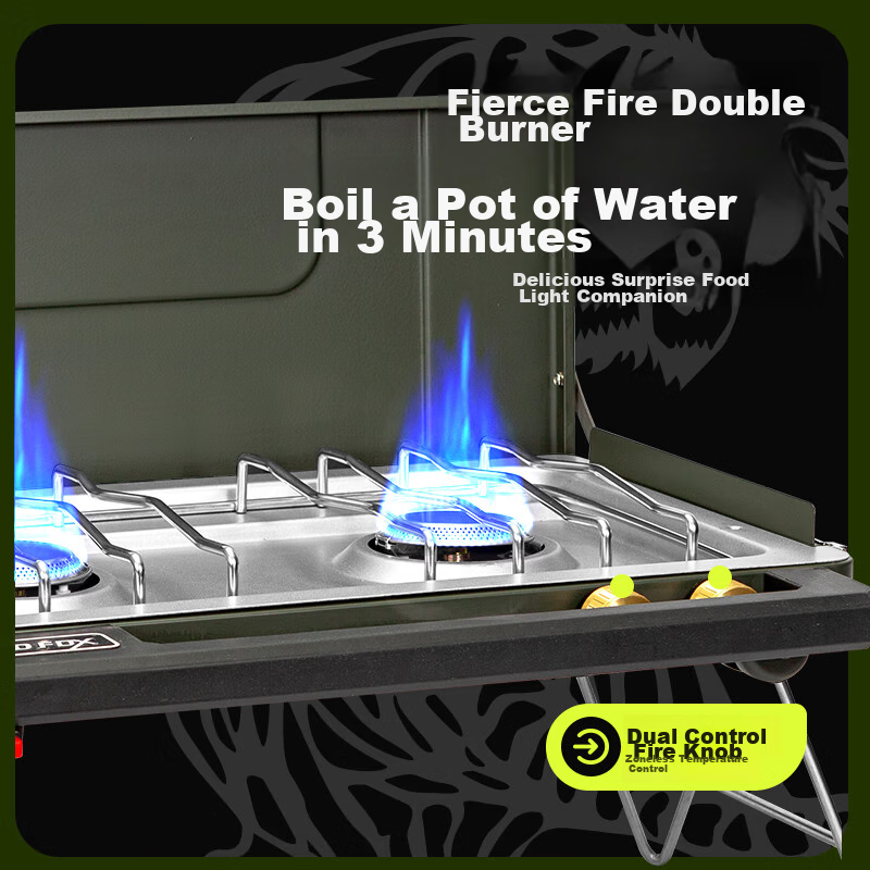 E-Rover Outdoor Gas Stove, Camping Burner, Portable Cooking Equipment for Outdoor Cooking And Barbecue
