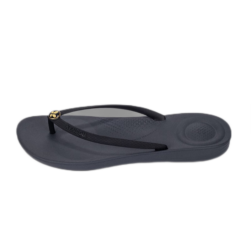 KENROLL Unisex Non-Slip Slippers, Fashionable Lightweight Outdoor And Indoor Trendy Flip-Flops, Black, Size 37-38 (240mm)