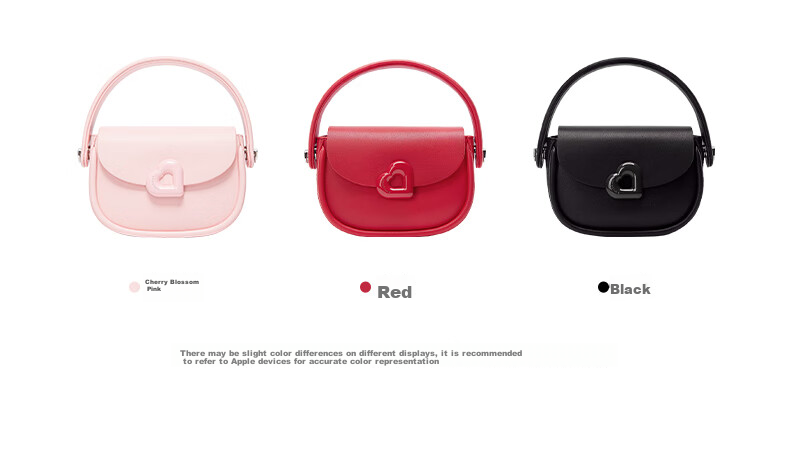 ONETIME Sweet Cool Time Peach Heart Bag, Niche Fashion Versatile Exquisite New Style Student Handbag for Going Out And Classes, Red 5