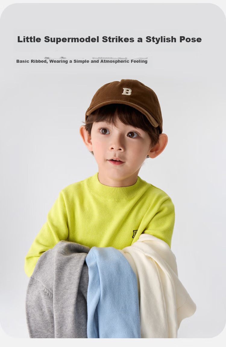 BALABALA Children's Clothing, Kids' Sweater, Boys And Girls Knitwear, New Winter Style, Turtleneck Base Layer, Versatile And Stylish Top 3