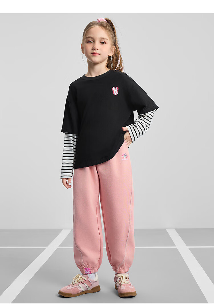 DISNEY Children's Clothing, Boys' Knitted Sports Pants, Durable, Comfortable, Elastic, Loose-Fitting Trendy Trousers, Autumn And Winter, DB431ME08, Black, Size 110 51