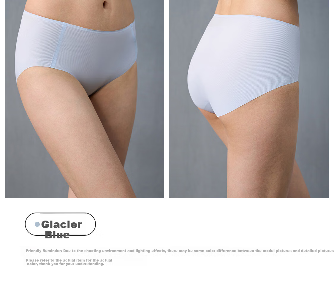 Aimer Women's Cotton Crotch Seamless Leggings Mid-Rise Boyshorts (Set of 3) AM23A631 Pink + Skin + Gray 160 23