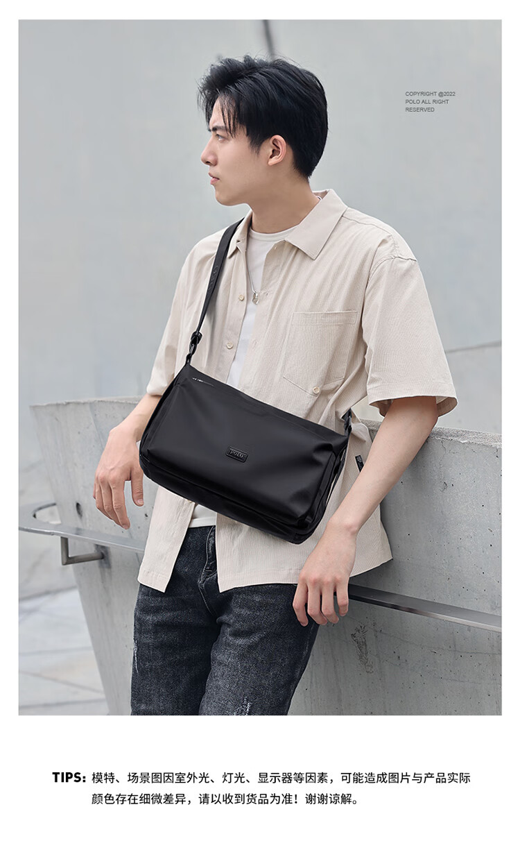 POLO Shoulder Bag for Men, Horizontal Style, Large Capacity Crossbody Bag, Casual IPad Bag, Phone Bag, Sports Messenger Bag, Birthday Gift for Me 4