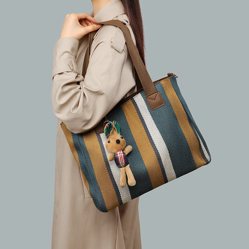Aiqinghai Canvas Handbag, Women's Tote Bag, Large Capacity Shoulder And Handheld Bag, Practical Birthday And Mother's Day Gift for Mom