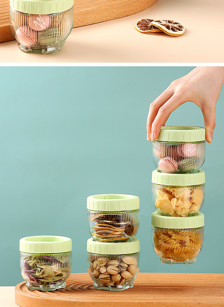 Baijie Airtight Glass Storage Jars with Cat Paw Design, Moisture-Proof Honey Jam Bottles, Tea Leaf Containers, 250ml, Pack of 6 14