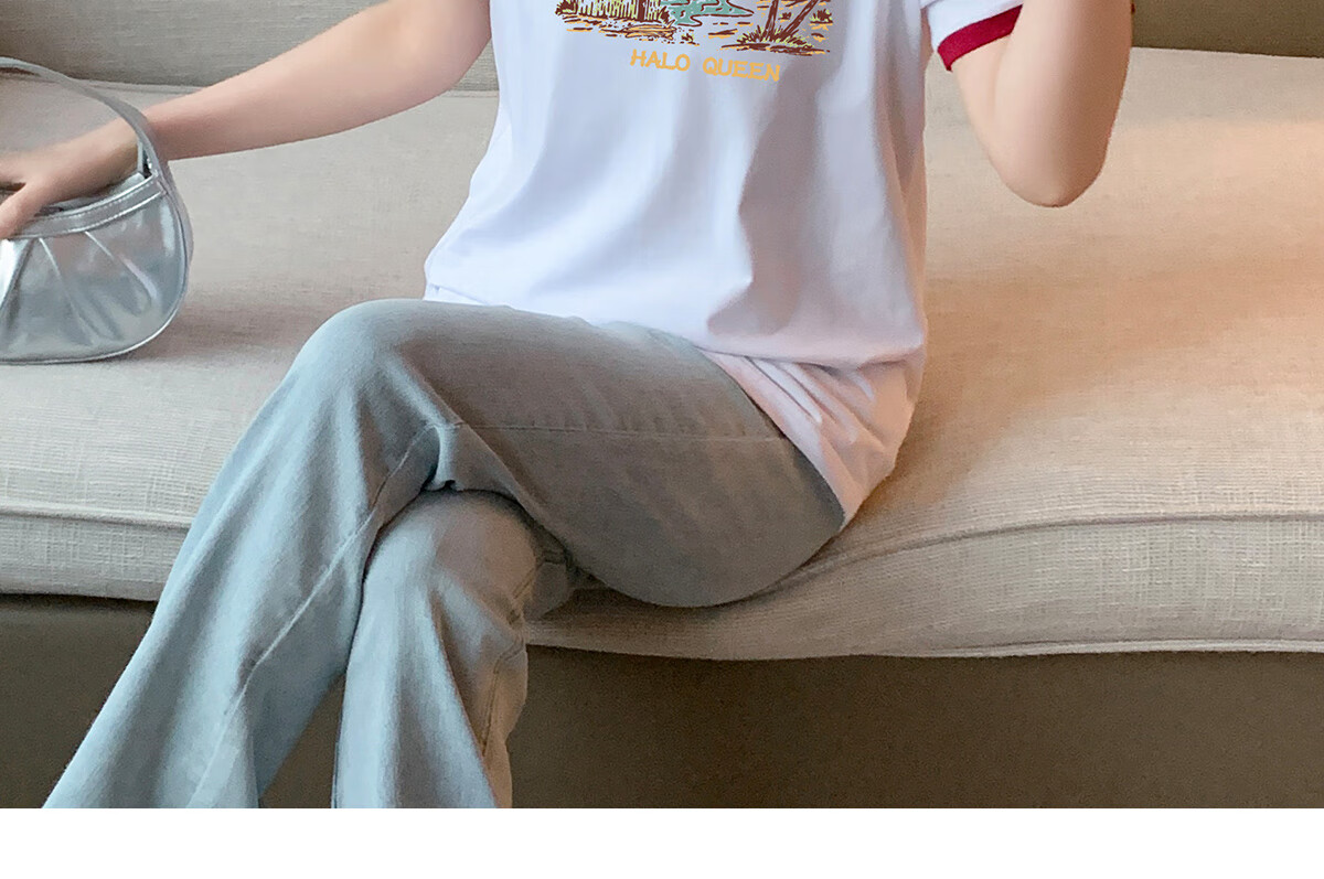 Halo Queen Long-Sleeve T-Shirt for Women, Spring And Autumn Round Neck Shell Cute Casual Versatile Base Shirt Top New Product H143T2020 53