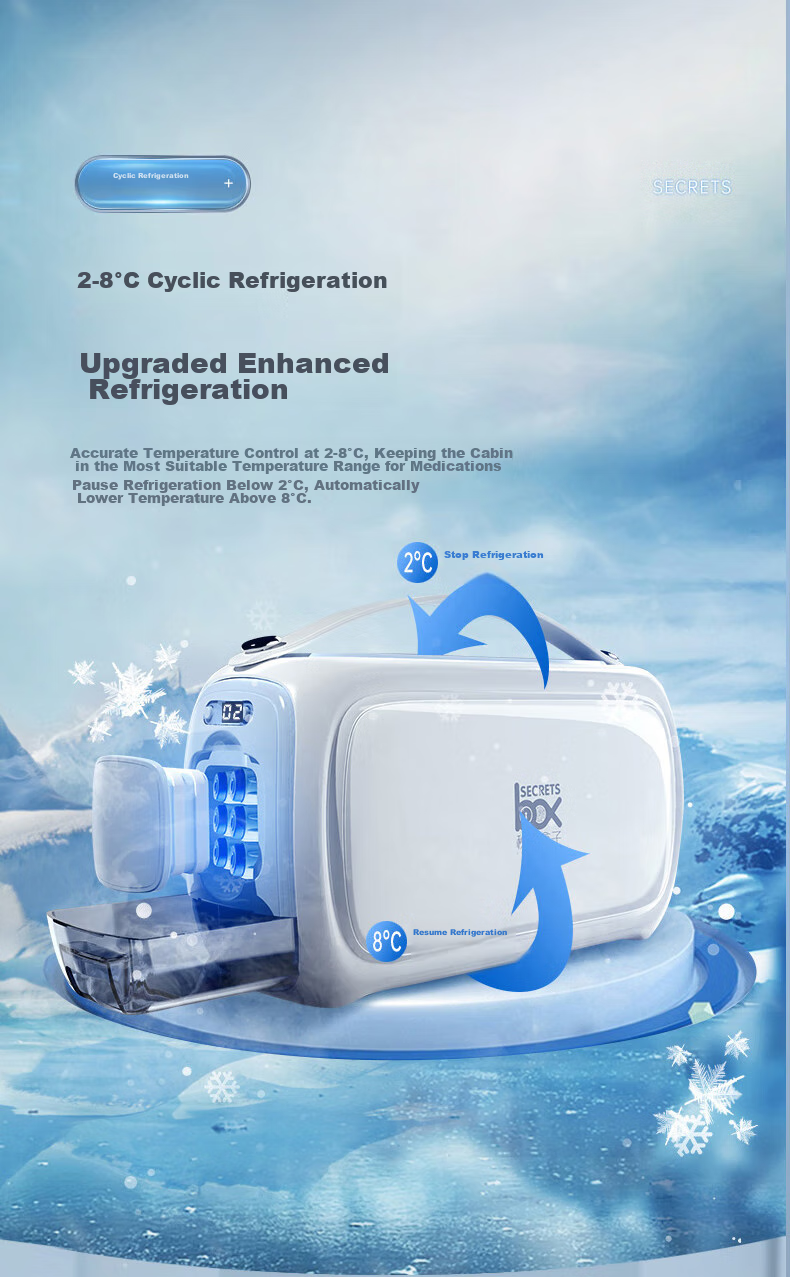 SECRETSBOX Insulin Storage Portable New Energy EV Car Charger Travel Mini Refrigerator for Medications And Personal Items 8
