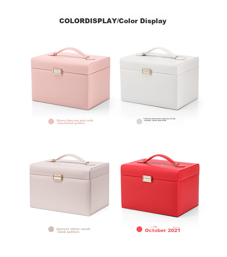 VLANDO Birthday Gift Jewelry Box for Girlfriend, Wedding Gift Storage Box for Bride, High-End Jewelry Box 12