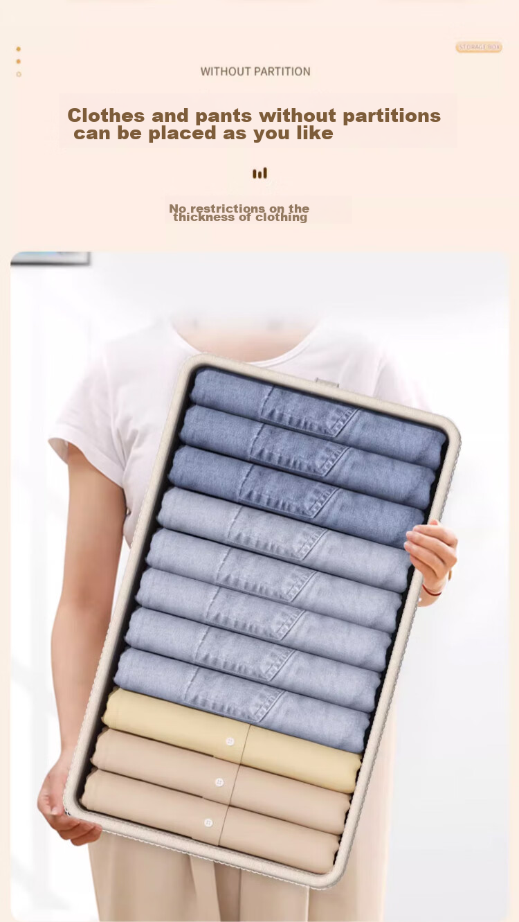 ZUO ZHUAN JIAO Clothes Storage Box, Garment Organizer for Home Use, Closet Box, Storage Solution, Sorting Box, Storage Basket, Set of 2 3