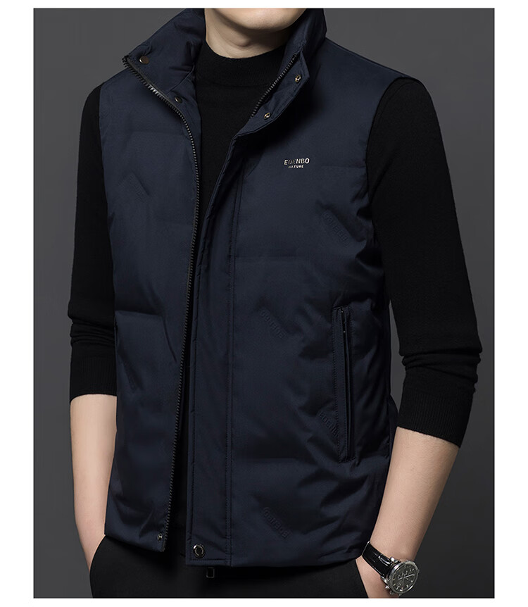 Edenbo Winter Down Vest Sleeveless Jacket Warm Waistcoat Black 170/88A (L) 7