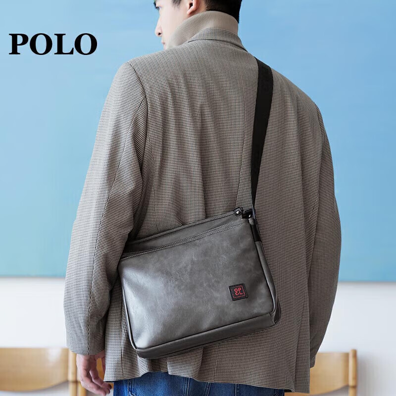 POLO Shoulder Bag for Men, Business Crossbody Bag, Casual Phone Bag, IPad Bag, Horizontal Style Sports Messenger Bag for Me