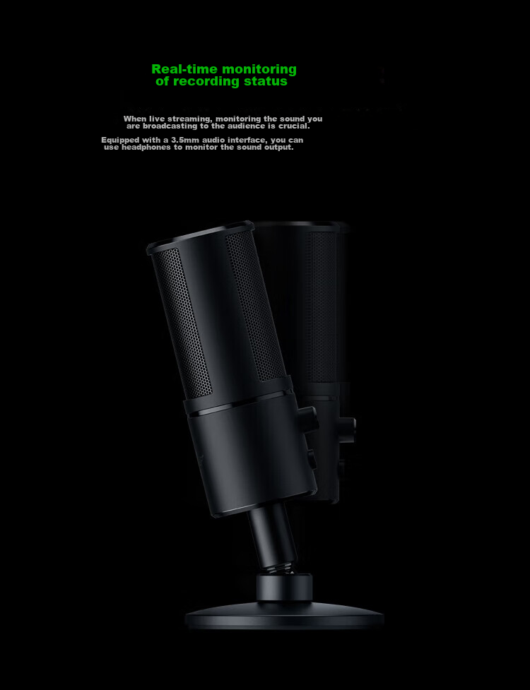 Razer Mythic V3 Mini Desktop Microphone for Live Streaming And Singing, RGB Black 6