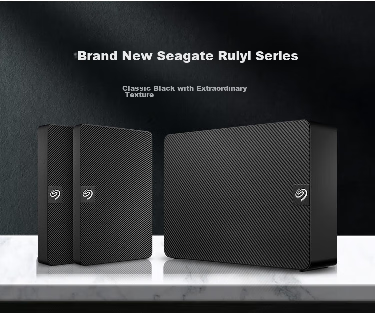 SEAGATE Desktop Portable Hard Drive, 8TB SEAGATE Ruiyi, 3.5-Inch Mechanical Hard Drive, Black, Compatible with MAC, Large Capacity External Storage, Original Data Recovery Service 8